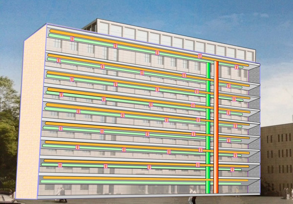 地源熱泵廊坊物探樓內室溫監控布置 地源熱泵廊坊物探樓內室溫監控布置